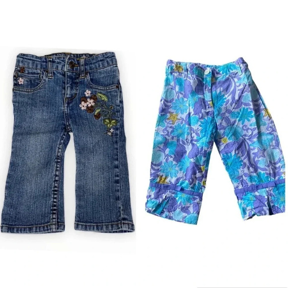 RUGGED BEAR CHEROKEE GUC GIRLS BOUTIQUE PANTS BOTTOMS DENIM JEANS PURPLE SIZE 3 - Picture 1 of 12